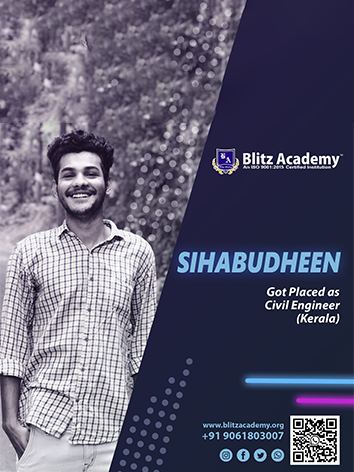 Shihabudeen, placed as Civil engineer (Elora Building System)